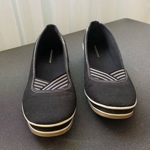 Black Espadrille Wedges